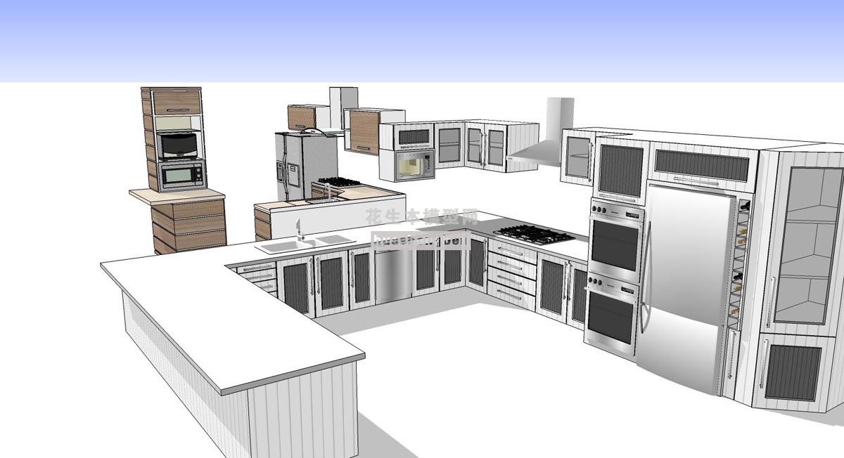 北欧厨房su草图模型下载(1)
