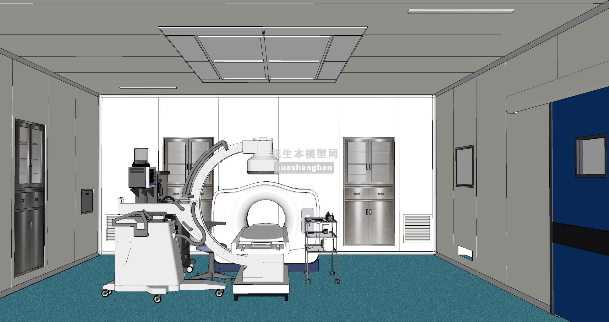 现代医院手术室医疗设备su草图模型下载(1)
