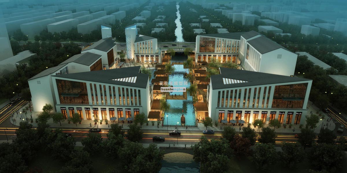 新中式建筑风格su草图模型下载(1)