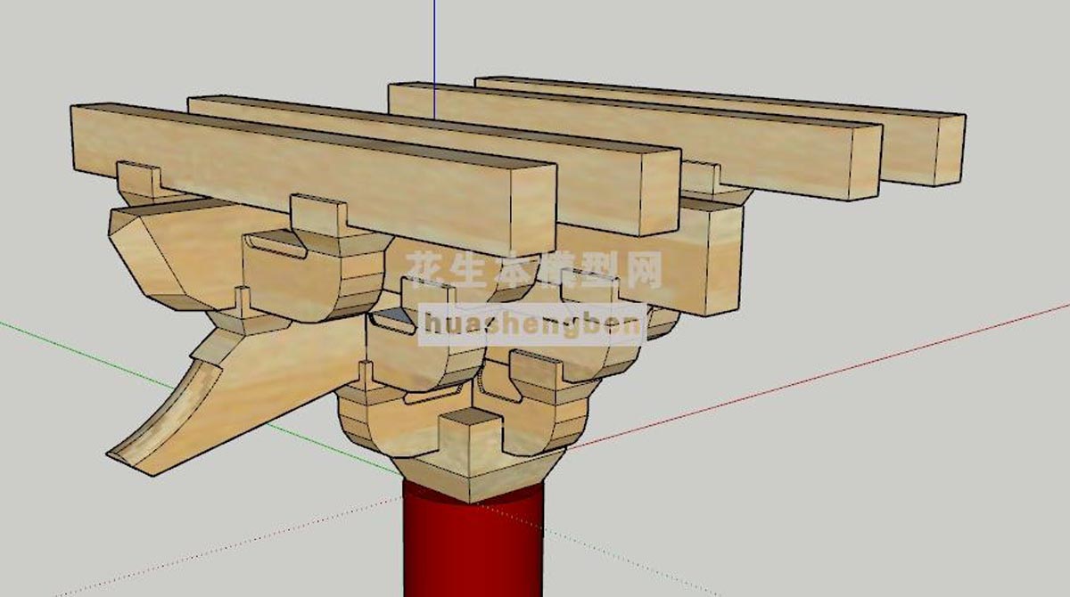 斗拱su草图模型下载(1)