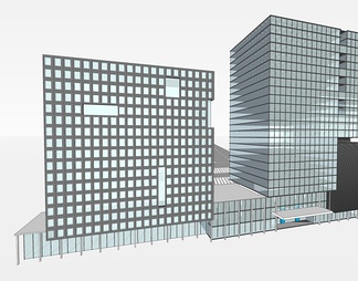 商业写字楼su免费模型下载(1)