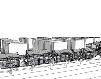 商业街su免费模型下载(1)