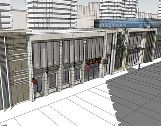 商业建筑su免费模型下载(1)