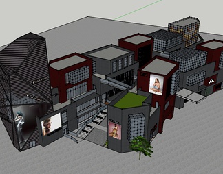 商业建筑su免费模型下载(1)