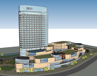 商业建筑su免费模型下载(1)