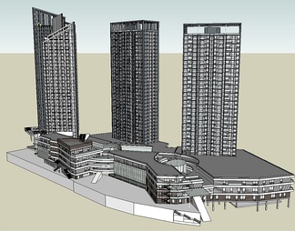 商业建筑su免费模型下载(1)