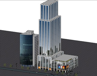 商业建筑su免费模型下载(1)