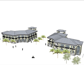 商业建筑su免费模型下载(1)