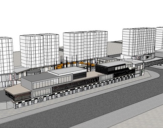 商业街su免费模型下载(1)