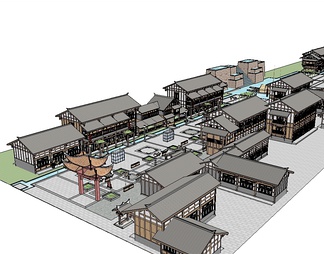 商业街su免费模型下载(1)