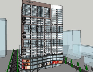 商业写字楼su免费模型下载(1)
