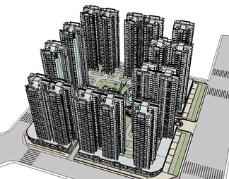商业高层su免费模型下载(1)