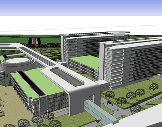 办公建筑su免费模型下载(1)