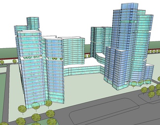 办公建筑su免费模型下载(1)