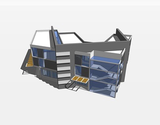 办公建筑su免费模型下载(1)