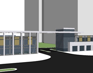 办公建筑su免费模型下载(1)