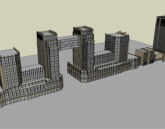 办公建筑su免费模型下载(1)