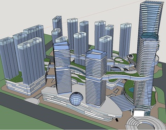 办公建筑su免费模型下载(1)