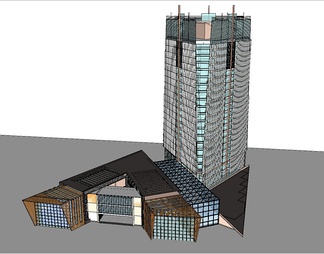 办公建筑su免费模型下载(1)