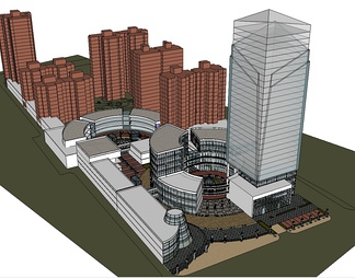 办公建筑su免费模型下载(1)