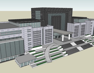 行政大楼su免费模型下载(1)