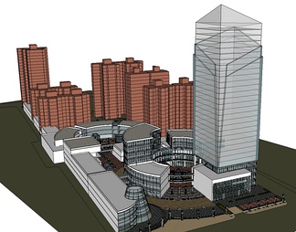 办公建筑su免费模型下载(1)