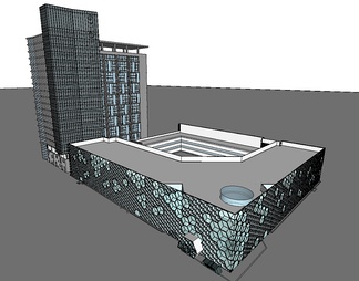 办公建筑su免费模型下载(1)