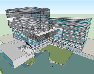 办公建筑su免费模型下载(1)