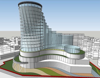 办公建筑su免费模型下载(1)