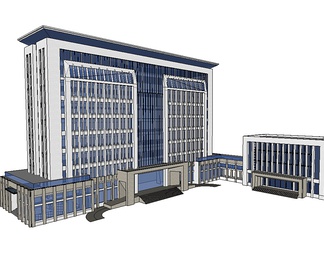 行政办公楼su免费模型下载(1)