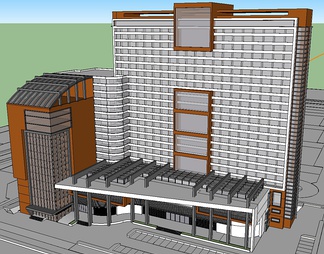 办公建筑su免费模型下载(1)