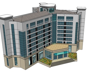 五冶公建办公楼su免费模型下载(1)