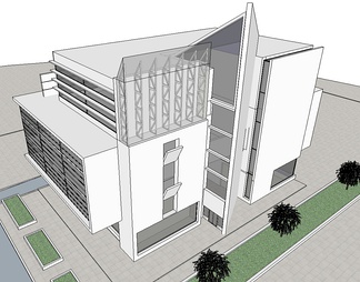 办公建筑su免费模型下载(1)