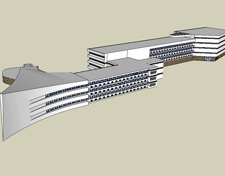 行政大楼su免费模型下载(1)