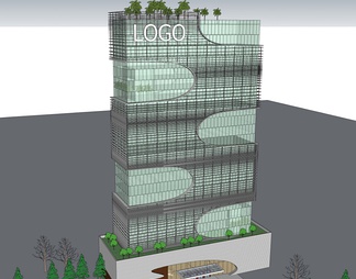 办公大楼su免费模型下载(1)