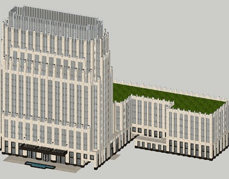 高层办公楼su免费模型下载(1)