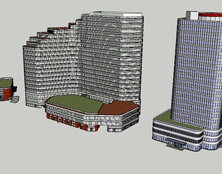 高层办公楼su免费模型下载(1)