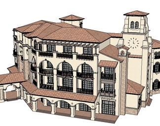 西班牙酒店su免费模型下载(1)