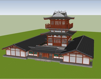 古建筑su免费模型下载(1)