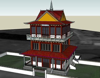 古建筑su免费模型下载(1)