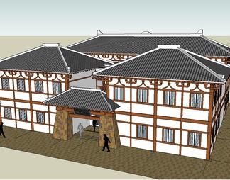 古建筑su免费模型下载(1)