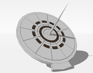 日晷雕塑su免费模型下载(1)