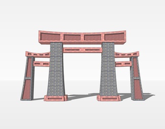 牌坊su免费模型下载(1)