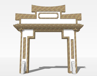 牌坊su免费模型下载(1)