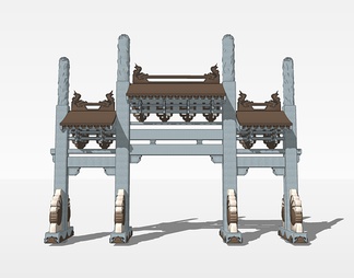 牌坊su免费模型下载(1)