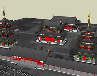 日本药师寺su免费模型下载(1)