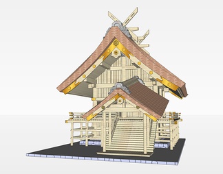 古建筑su免费模型下载(1)