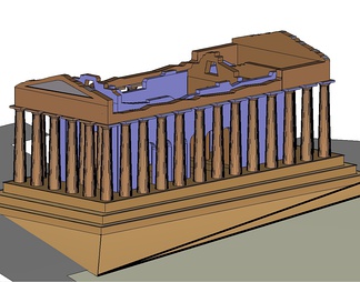 帕特农神庙su免费模型下载(1)