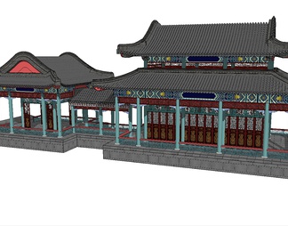 古建筑su免费模型下载(1)