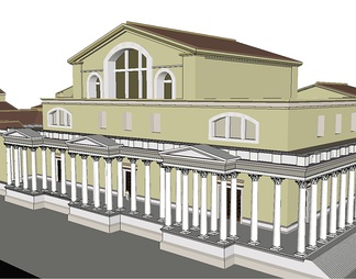 古罗马建筑su免费模型下载(1)